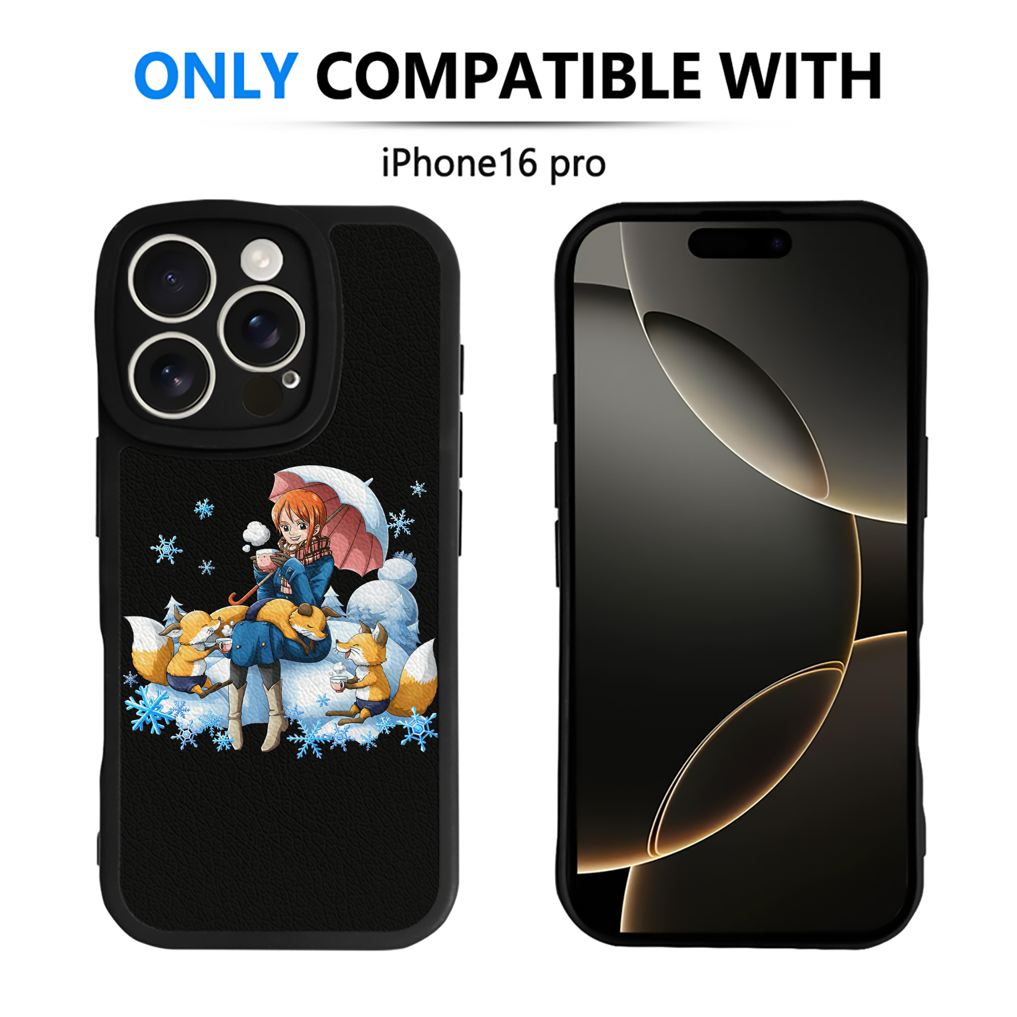 （画像用） ワンピース ナミ ONE PIECE Nami 【iPhone 16シリーズ対応】シリコンスマホケース（レザー調） 材質：シリコン